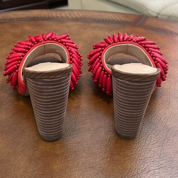 Charles David Women's Red Hottie Block Heel Sandals Size 6 M NEW WITHOUT BOX - Picture 2 of 6